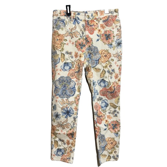Chico's Denim - Chico's Jeans‎ So Slimming Girlfriend Slim Fit Ankle Womens .5R Floral Print